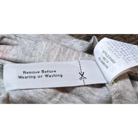 NWOT J Crew Gray T Shirt Orange Beaded Lips XXS - Picture 5 of 8